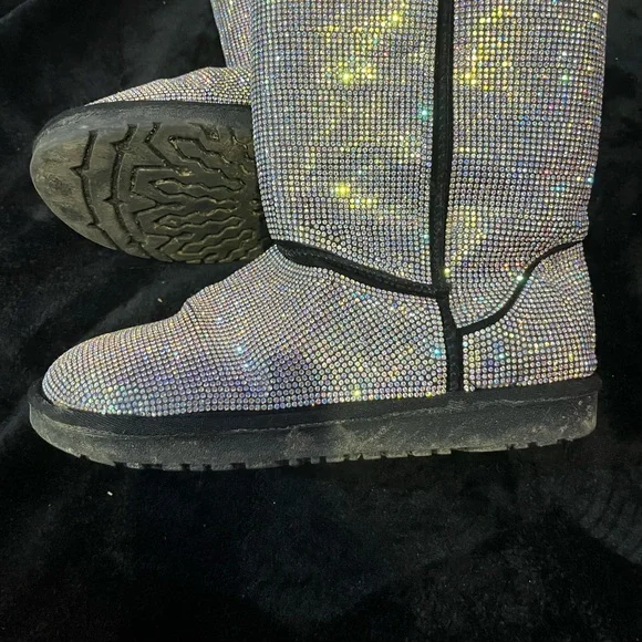 Sparkling bling bling rhinestone  Women's Winter Boots - Picture 2 of 6
